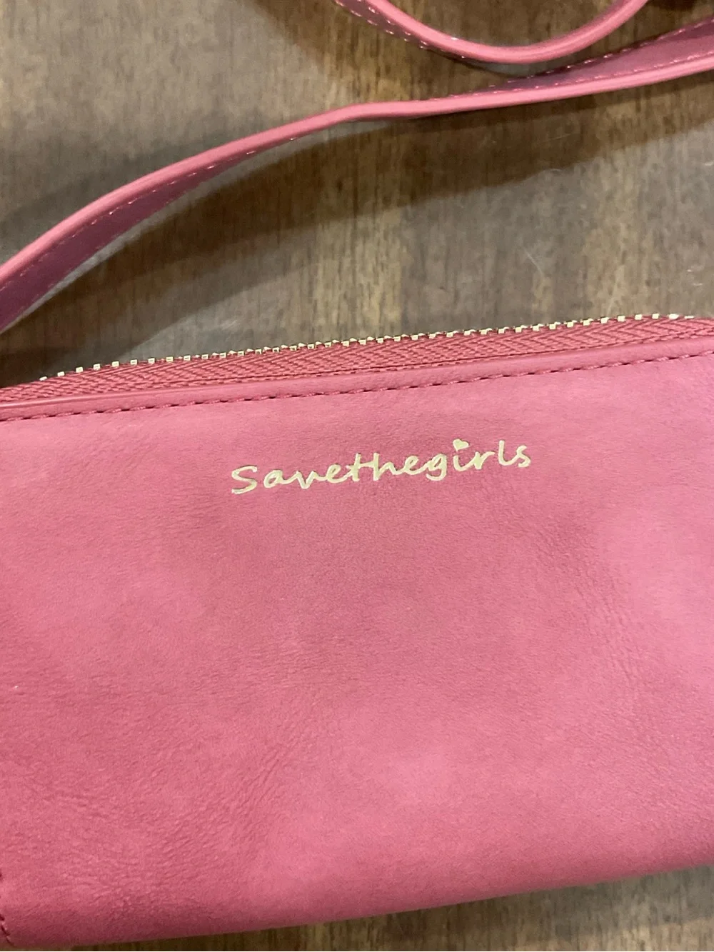 Save The Girls rose crossbody